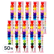 iiGEN 하트 로켓색연필, 50개, 10색