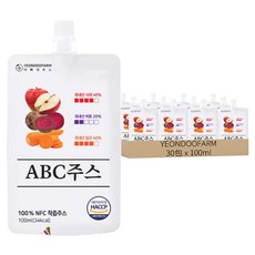 YEONDOOFARM 莊園好農 均衡ABC綜合蔬果汁 Set, 100ml, 30包
