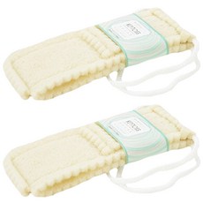 KEYTOSS 詰朵斯 裸色風格SPA去角質拉背條 - 材質柔軟舒適, 輕鬆清潔背部, 米色, 2條, 1個