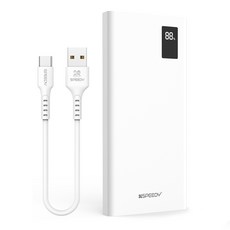 스피디 슬림핏 PD 20W 고속 보조배터리 10000mAh + C타입 케이블, SPE-B2PA10DPQ, 화이트