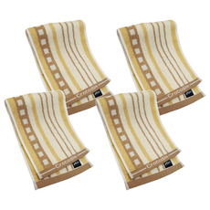 Crocodile 鱷魚 時尚格調運動毛巾 棉紗, 黃色, 4條