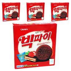 크라운 빅파이 딸기, 324g, 4개