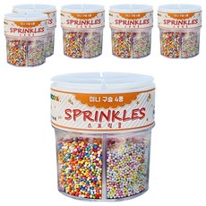 내츄럴팩토리 데코스프링클 미니구슬 4종 세트, 6세트, 56g