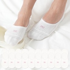 NO DESIGN 高級腳尖加固蝴蝶結羅紋船型襪10雙組