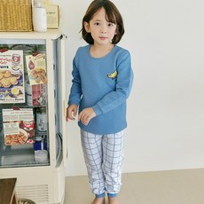 Maykids 童款印花2件式保暖長袖內衣套裝 迷你香蕉款