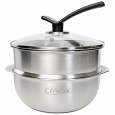 Linox 廚之坊 316懸浮氣膜不沾鍋 一鍋多用 2公升, 20cm, 銀色, 1個