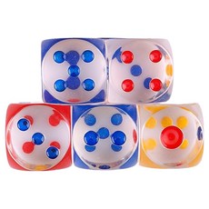 유니아트 주사위 중, 투명, 5개