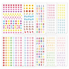 Rihoon 基本款雷射無痕貼紙10款組合, 混合色, 2套