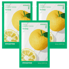 INNISFREE 台灣公司貨 我的真萃能量面膜 柚子款 22ml, 1入, 3片