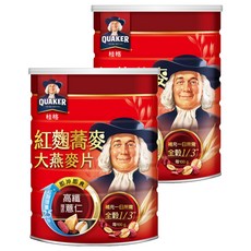 QUAKER 桂格 即食燕麥片 紅麴蕎麥, 700g, 2罐