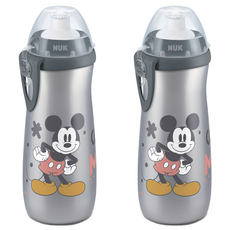 NUK 矽膠吸嘴運動水壺, 2個, 米奇, 450ml