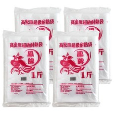 鳳牌耐熱袋375g - 高密度耐熱 食品級塑膠袋, 25 x 33cm, 1包, 4個