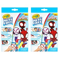Crayola 繪兒樂 蜘蛛人與他的朋友們免髒手迷你盒馬克筆組, 3色, 2個