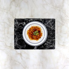 아이타 로맨틱 방수 식탁매트, 대리석블랙, S(40 x 30 cm), 2개