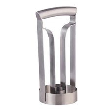 PUSH! 廚房用品 不鏽鋼鳳梨削皮器鳳梨取肉器 - 精工製作, 防滑把手, 輕鬆削皮, 快速取肉, 1個