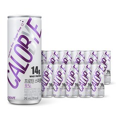 CALOBYE 無糖分離乳清蛋白質氣泡水 葡萄口味, 240ml, 12罐