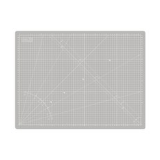 ANALOG 雙面素色切割墊, 灰色+粉色