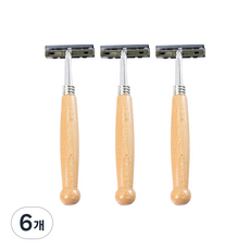 Calliope Classic 一次性木質男士剃須刀, 1入, 6個