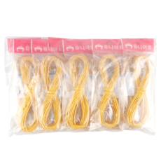 Uniart 素色編織繩 2mm, 黃色, 10包