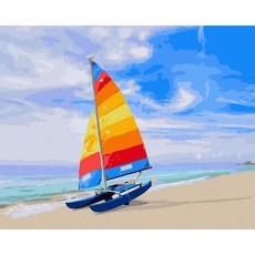 ArtLife 藝術生活 數字油畫DIY DT136 50 x 40cm, 夏日長灘, 1組