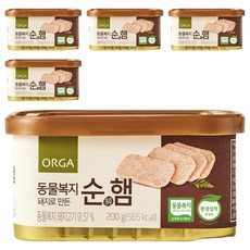 올가홀푸드 동물복지 돼지로 만든 순햄, 5개, 200g