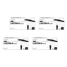 지클럽 니트릴 장갑 100p, 블랙, 대(L), 4개