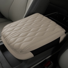 MAYTON 第4代Carnival KA4專用 皮革扶手置物箱靠墊, 棉米色, 1個