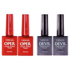 VIEWGEL 指甲油套組, Oppa Top Gel+Devil Top Gel, 2組, 20ml