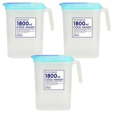 YAMADA 冷水壺 293 1.8L -窄身設計冰箱門邊適用, 透明色, 3個