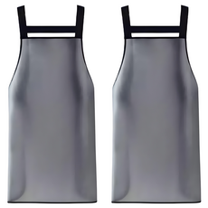 IAMPANDA 半透明聚氨酯防水圍裙 95cm, 2個, 半透明黑色