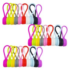 MaDaKkuMi 矽膠束線帶 磁吸式理線器 10種 x 3入, 1套, 隨機出貨