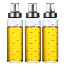 ROMEO 不鏽鋼直筒蓋油瓶 3入 + 貼紙組, 1套