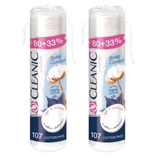 Cleanic Pro 絲綢 柔軟舒適 棉 棉, 107張, 2包