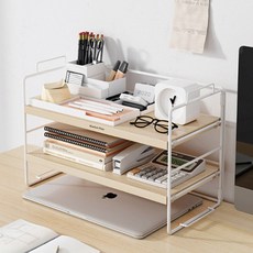 Market Plan Beaver 木質桌上層架, 木紋白