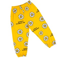 Maykids 童款印花桃皮絨長睡褲 簡約雛菊款