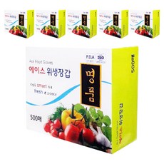 에이스 명품 위생장갑 500매, 500개입, 6개