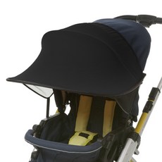 Manito 可掀式嬰兒推車遮陽罩, 黑, 1入