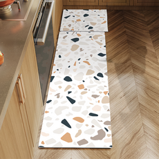 半島良品 科技皮吸水防油地墊 5.0 長款, 奶茶水磨石, 1個