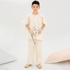 유니프랜드 아동용 냉감 통기성 세로ST 시어서커 8부 잠옷 상하의 세트