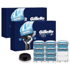 Gillette 吉列 Proshield Chill刮鬍刀片 10入+刮鬍刀架, 2套