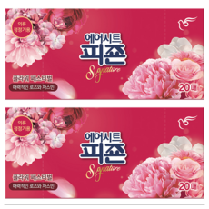 피죤 스타일러시트 에어드레서 의류관리 시트 섬유유연제 플라워페스티벌 본품, 20개입, 2개