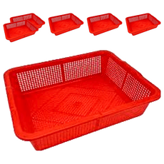 百貨King 500公文林 收納籃, 45 x 34.5 x 11cm, 紅色, 6個