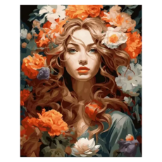 ArtLife 藝術生活 風華絕代系列 數字油畫DIY TW064 50 x 40cm, 花顏月貌, 1盒