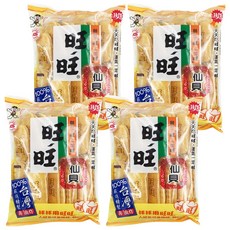 旺旺 仙貝 112g, 健康美味, 非油炸工藝, 100%台灣在地好米, 4袋