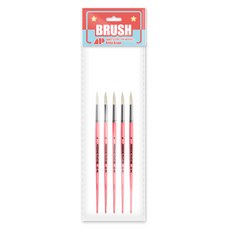 AwesomePainting ROUND 油畫圓形筆 豬毛, 4號, 5個