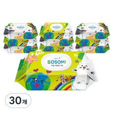 보솜이 꼬마피카소 에디션 물티슈 캡형, 30개, 60개입, 55g