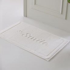 호텔식 프리미엄 욕실 면 발매트, 크림스마일