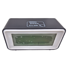 EDSDS LCD觸摸式語音電子鬧鐘 105 x 53 x 43mm 105g, 白色 + 黑色