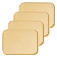 코지테이블 제로웨이스트 파스텔 트레이, 옐로우, 4개