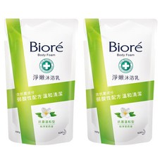 Biore 蜜妮 台灣公司貨 淨嫩沐浴乳 純淨茉莉香 抗菌溫和型 補充包, 700g, 2包